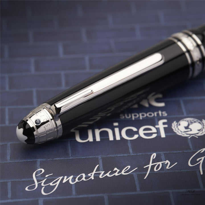 Montblanc Meisterstück Unicef 2013 Le Grand No 162 Platinum Roller Ball ID 109350