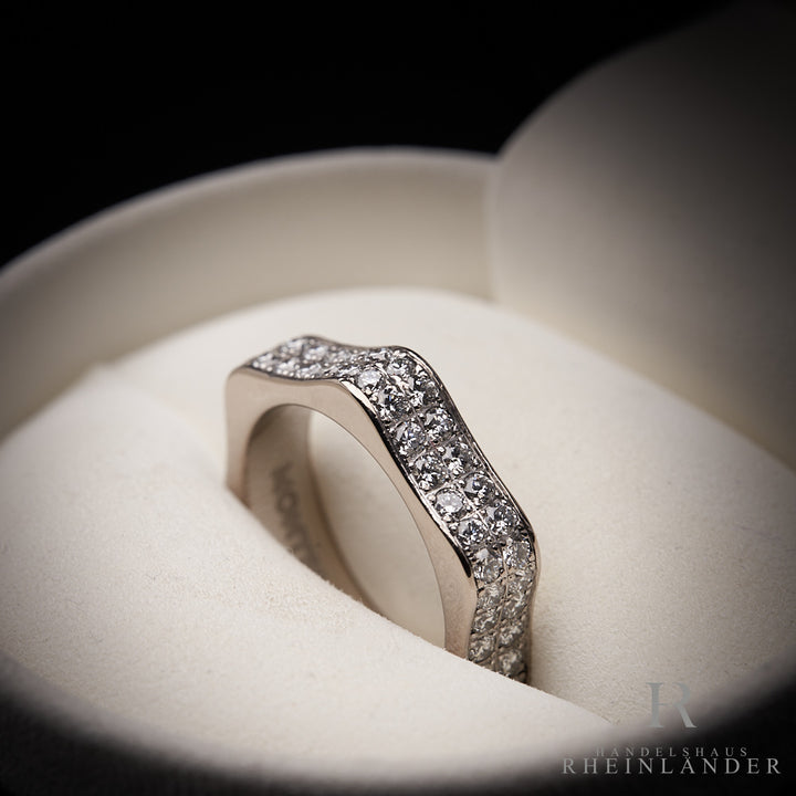 Montblanc Jewellery 4810 Star Collection 5mm 54 Ring Weißgold Diamant ID 104032