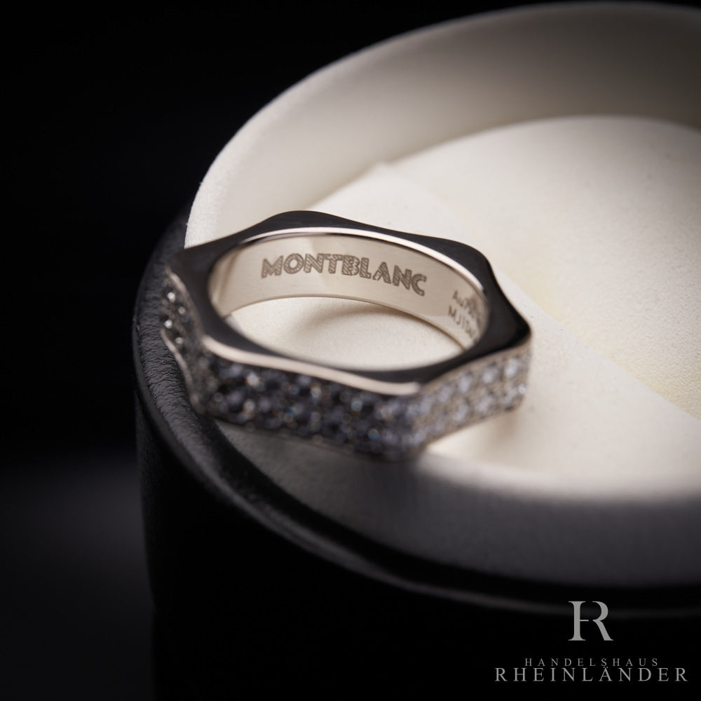 Montblanc Jewellery 4810 Star Collection 5mm 54 Ring Weißgold Diamant ID 104032