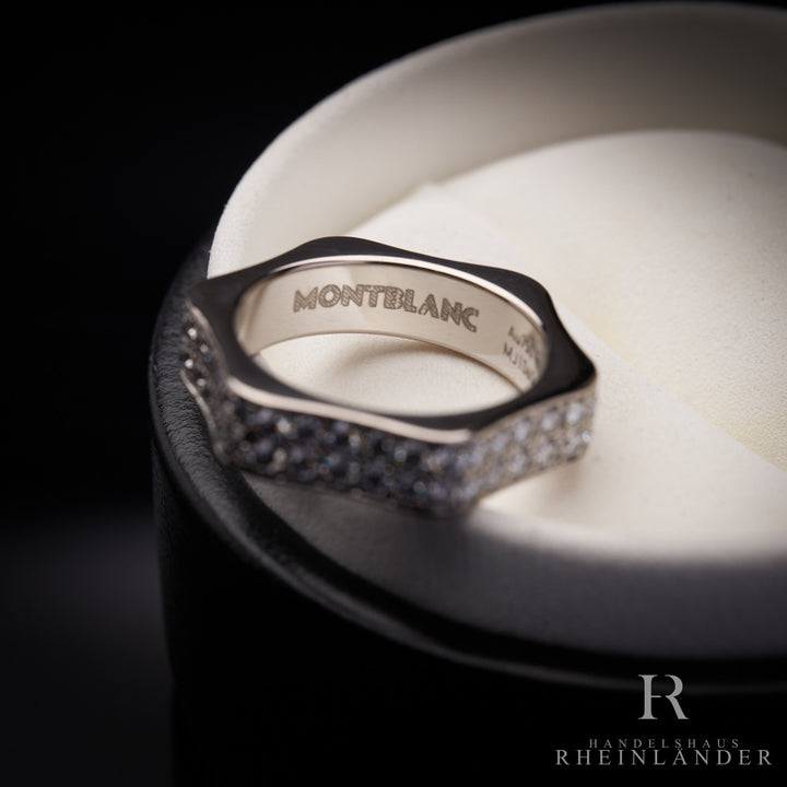 Montblanc Jewellery 4810 Star Collection 5mm 54 Ring Weißgold Diamant ID 104032