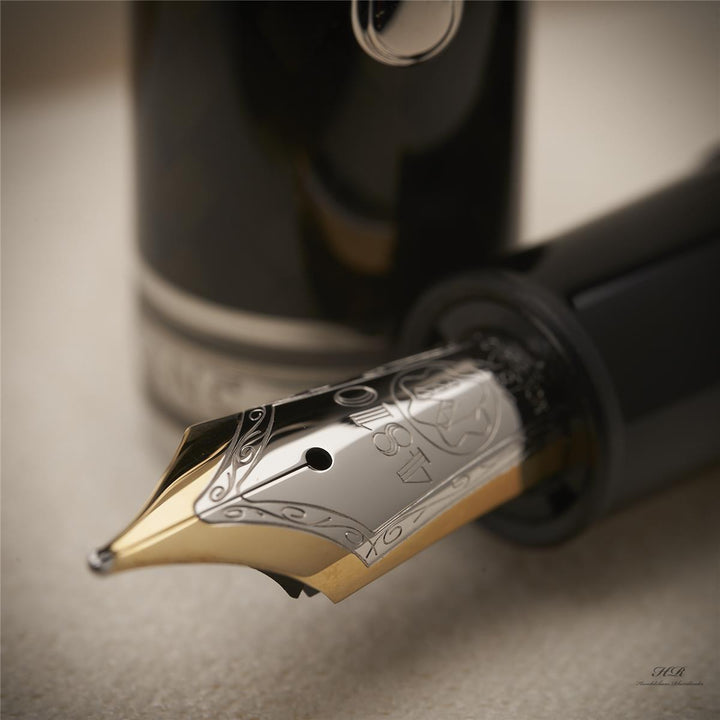 Montblanc Solitaire Carbon Steel Le Grand No 146 Fountain Pen ID 5819 with OVP