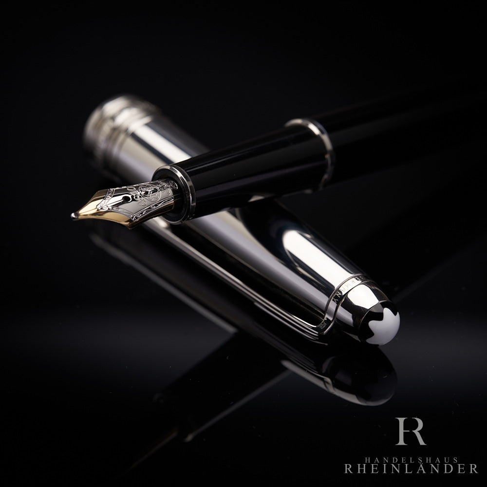 Montblanc Solitaire Stainless Steel Doué Classique fountain pen ID 05013 orig
