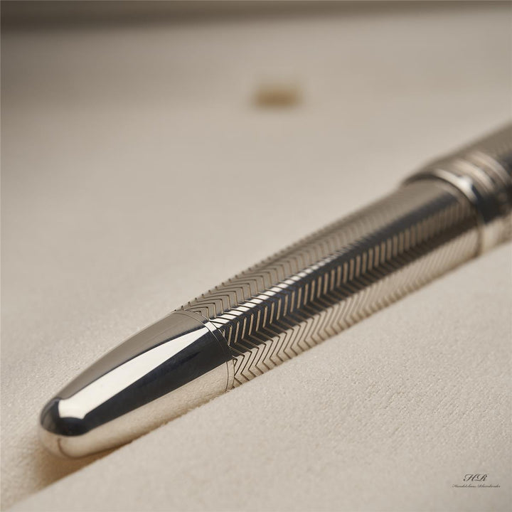 Montblanc Solitaire 925 Silver Barley Le Grand Fountain Pen ID 104554 OVP