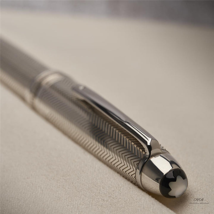 Montblanc Solitaire 925 Silver Barley Le Grand Fountain Pen ID 104554 OVP