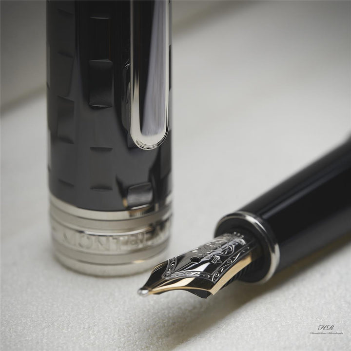 Montblanc Solitaire Ceramic Line Black Prisma 144 fountain pen ID 103106 orig