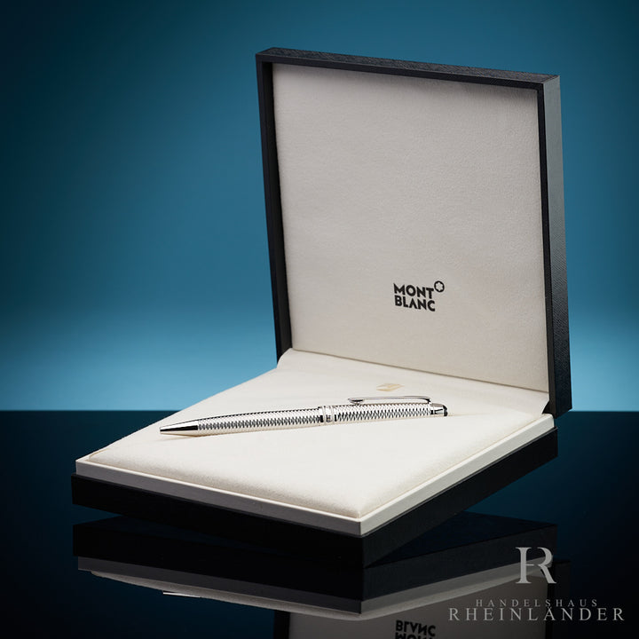 Montblanc Solitaire Midsize Geometry Platinum Ballpoint Pen ID 132130-118099