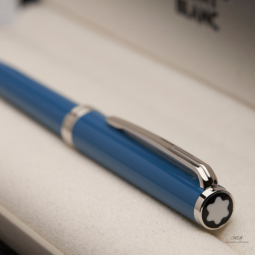 Montblanc PIX Collection Precious Resin Petrol Blue Ballpoint Pen ID 119351 OVP