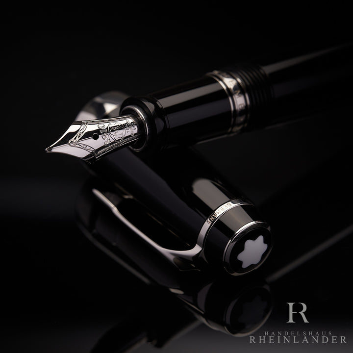 Montblanc Boheme Platinum Line Fountain Pen Precious Resin Black ID 06318 OVP