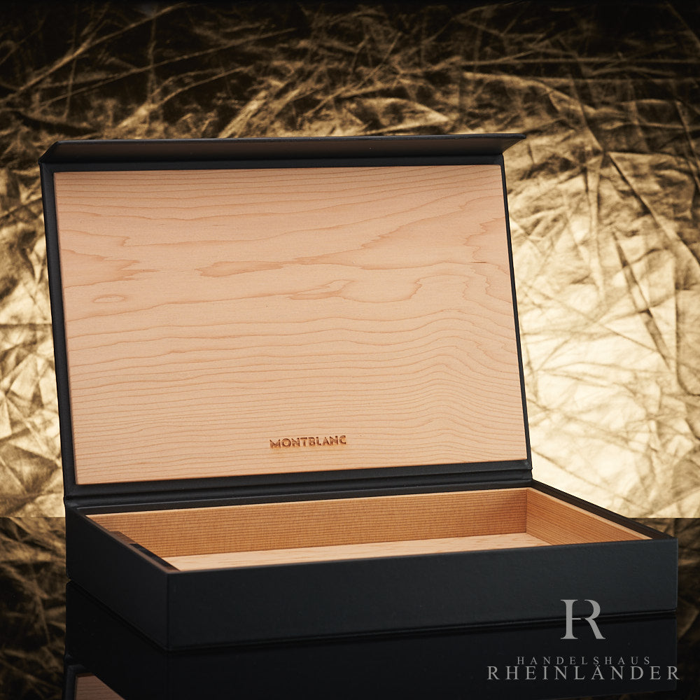 Montblanc Tisch-Humidor mit Zedernholz und Lederbezug