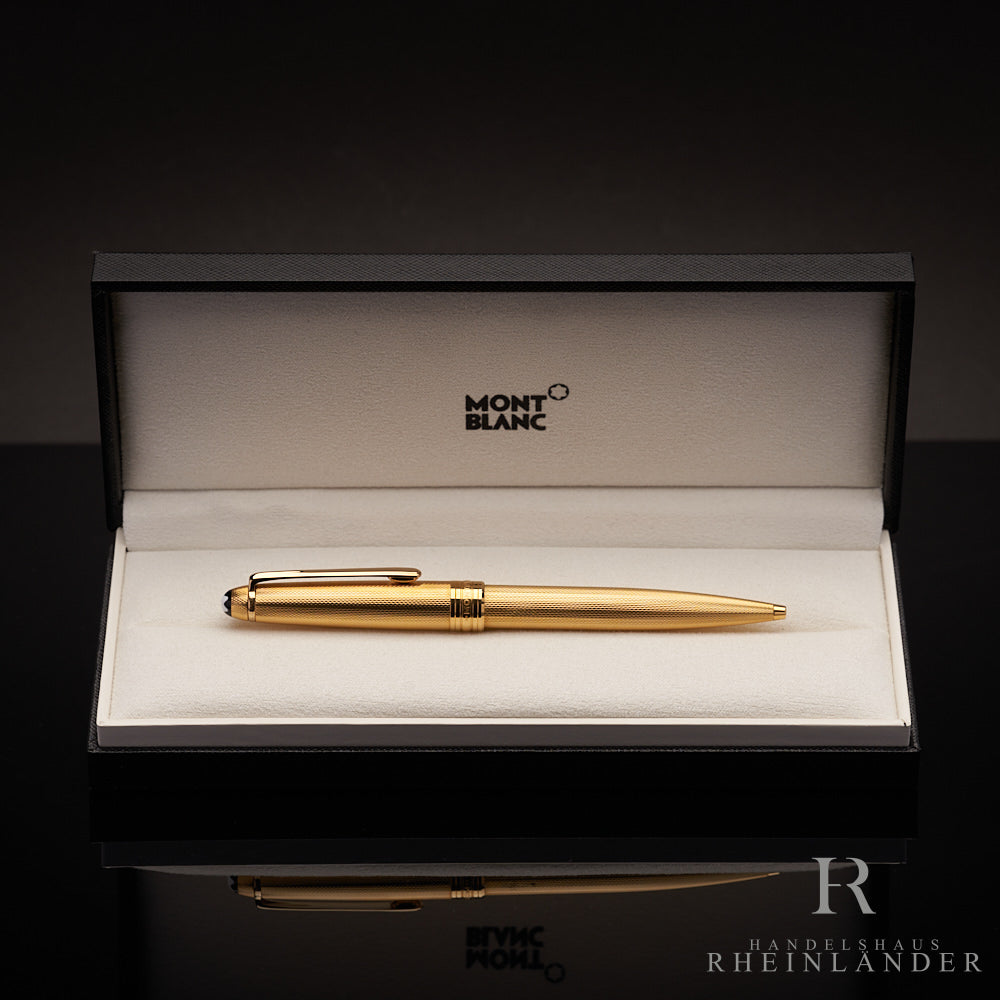 Montblanc Solitaire Gold Plated Classique Ballpoint Pen Fine Grain
