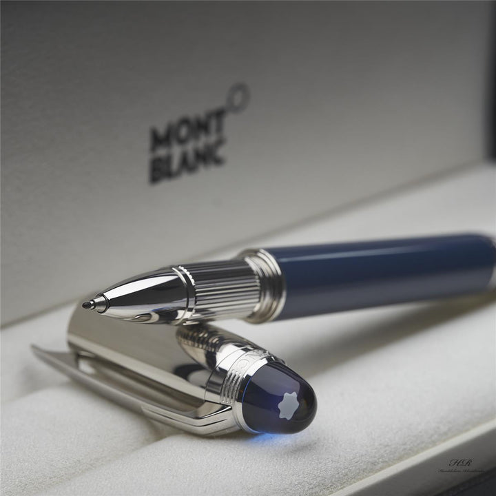 Montblanc Starwalker Blue Planet Doué Roller Ball Fine Liner Blue ID 125260 OVP