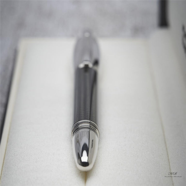 Montblanc Starwalker Carbon Line Roller Ball Fine Liner Platinum Plated ID 109362 OVP