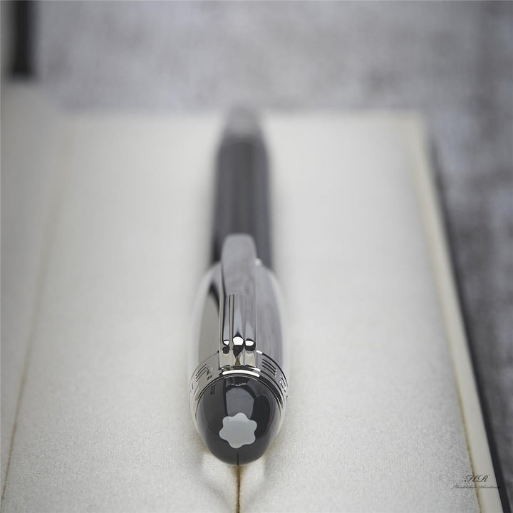 Montblanc Starwalker Carbon Line Roller Ball Fine Liner Platinum Plated ID 109362 OVP