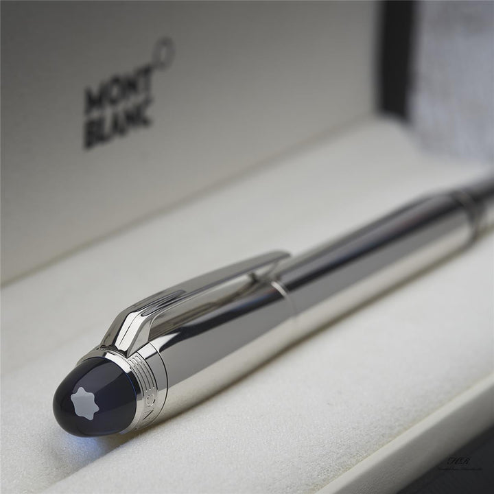 Montblanc Starwalker Metal Line fountain pen with blue cap ID 132537-118875
