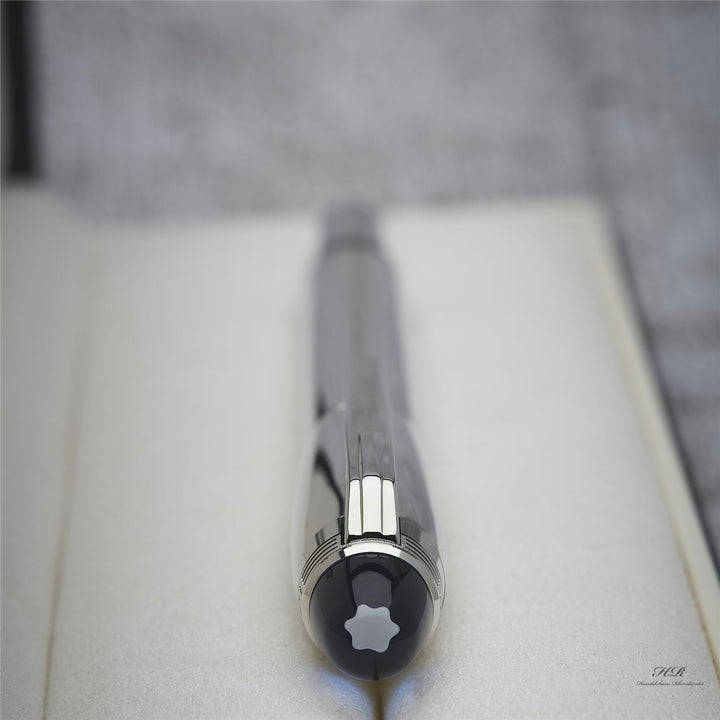 Montblanc Starwalker Metal Line fountain pen with blue cap ID 132537-118875
