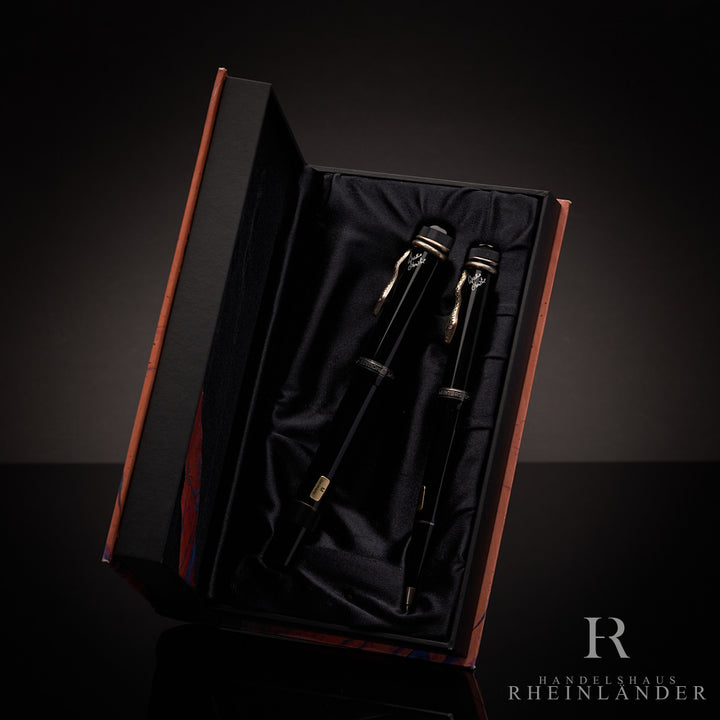Montblanc Writers Edition Agatha Christie set of 2 fountain pens and mechanical pencils