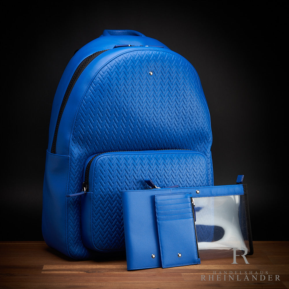 bmw backpack leather Montblanc Leather Goods for BMW Backpack Travel Set Blue ID 10016554