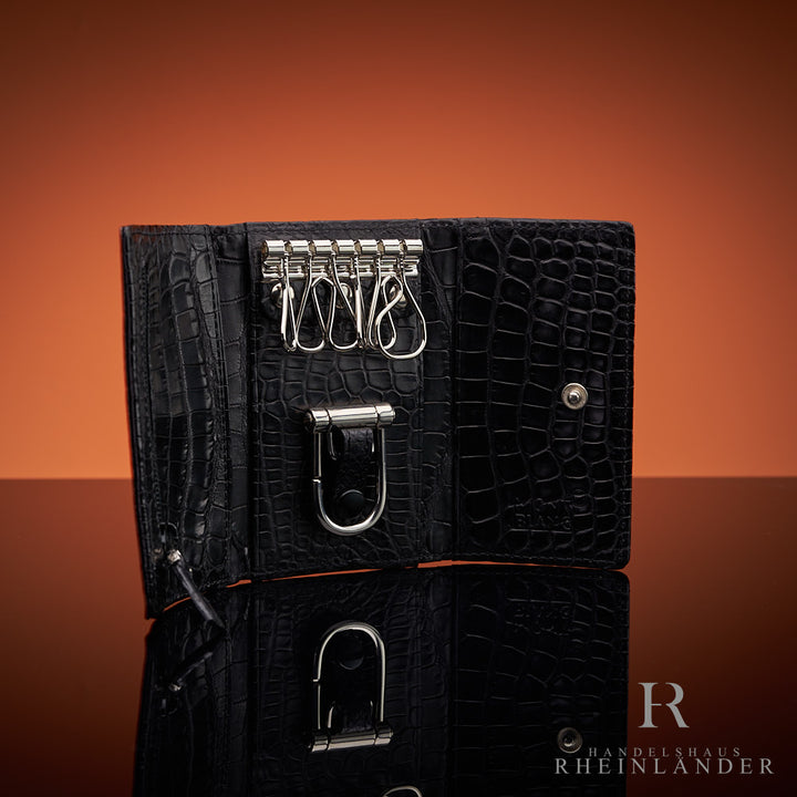 Montblanc Cashmere in Leather Key Case Valet Ring Alligator Key Case 36458