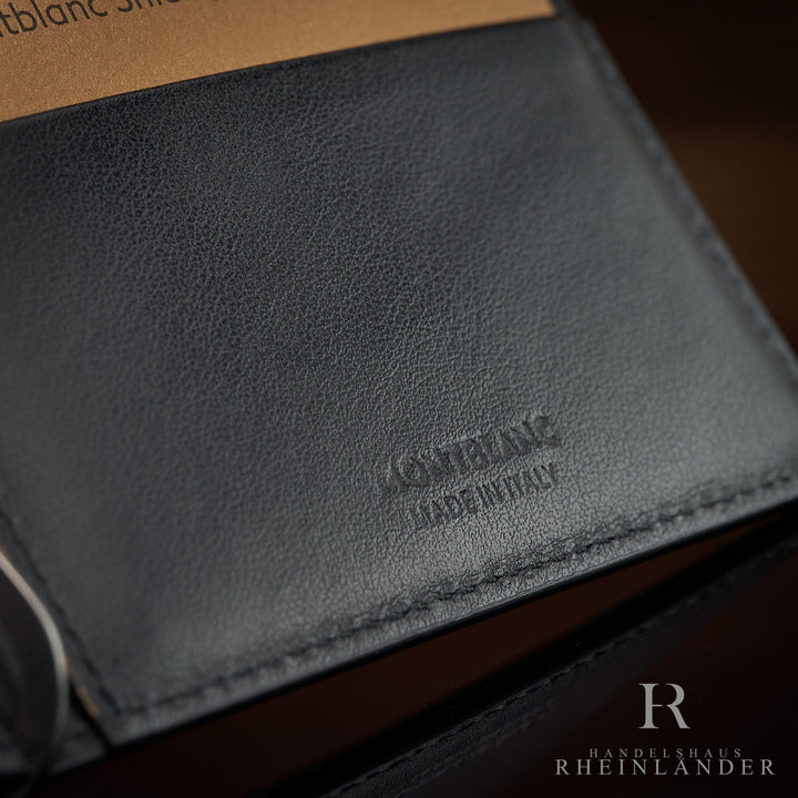 Montblanc Leather Goods Urban Spirit 6 CC Wallet Black Money Clip ID 124092