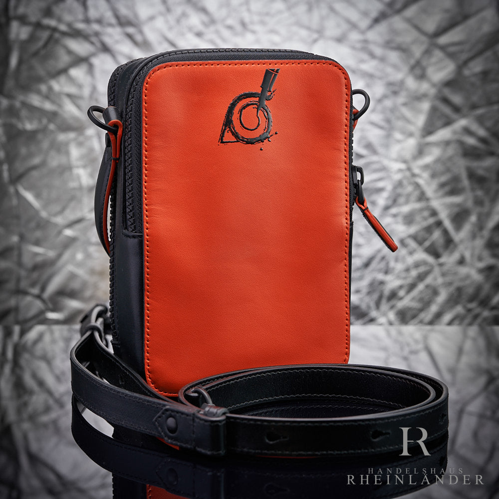 Montblanc Leather Goods Meisterstück Naruto Reporter Bag Black Orange ID 129706