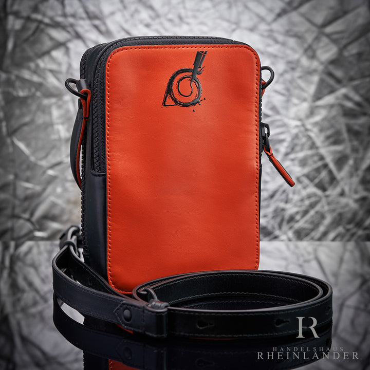 Montblanc Leather Goods Meisterstück Naruto Reporter Bag Black Orange ID 129706