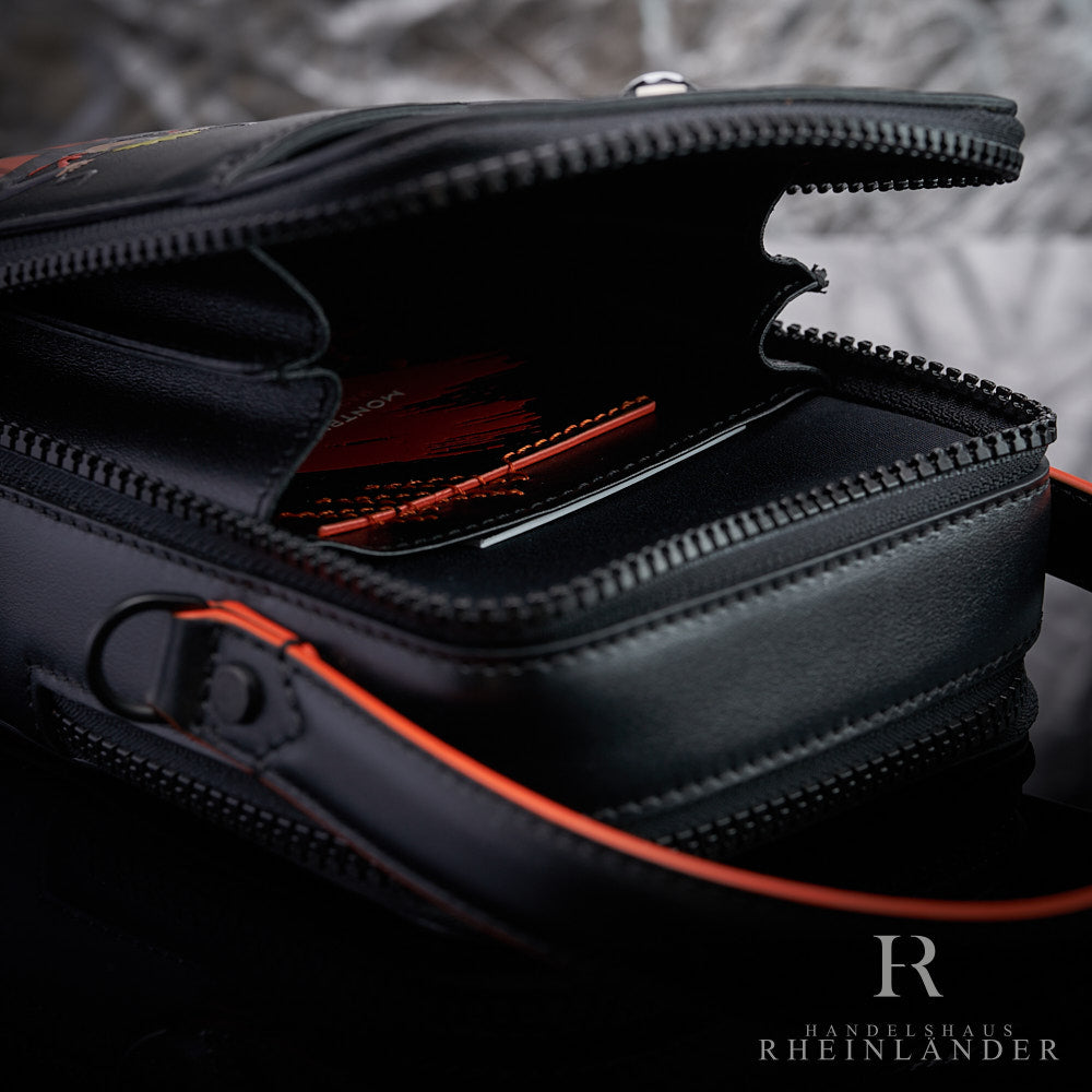 Montblanc Leather Goods Meisterstück Naruto Reporter Bag Black Orange ID 129706