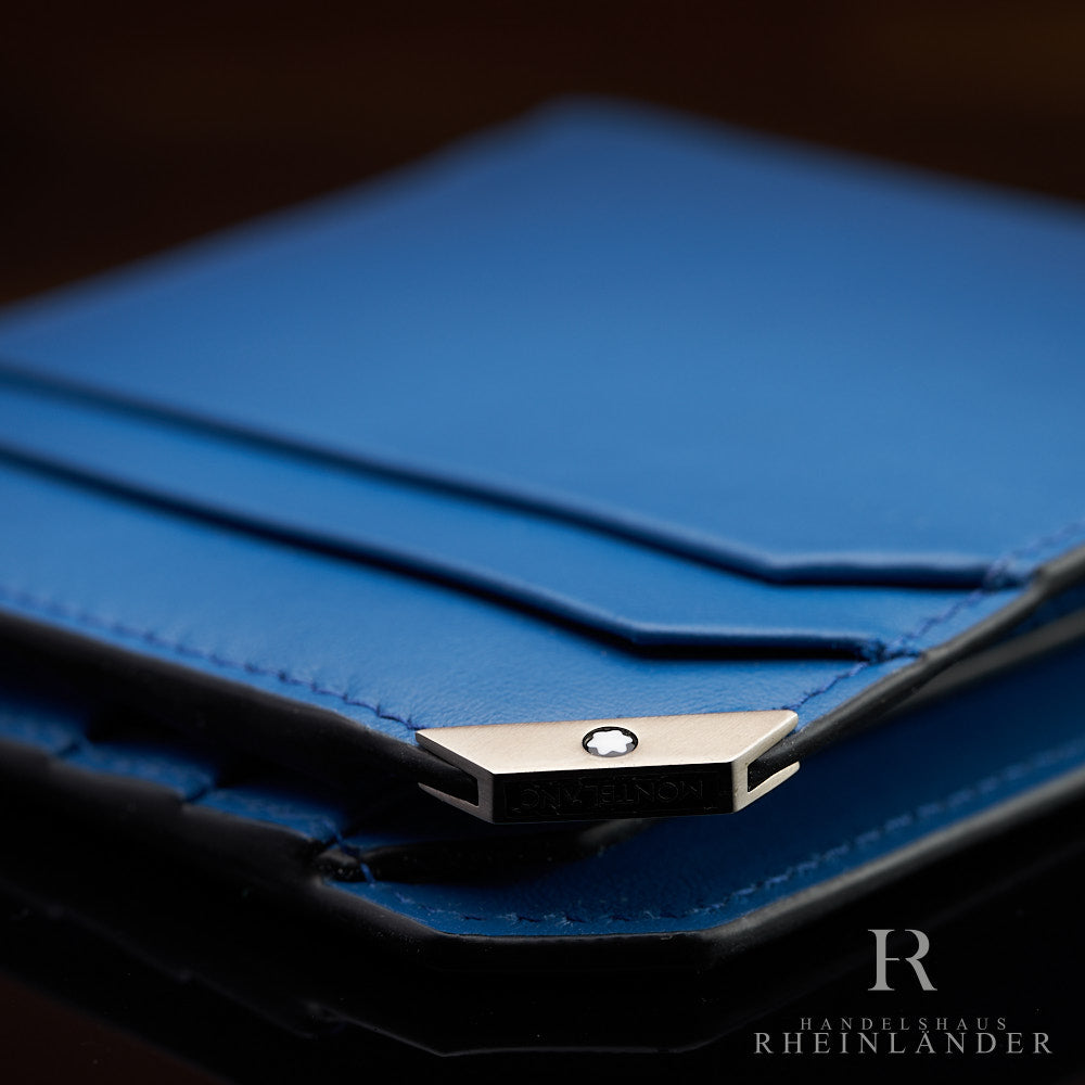 Montblanc Leather Goods Urban Spirit 6 CC Wallet Cobalt Leather ID 124090