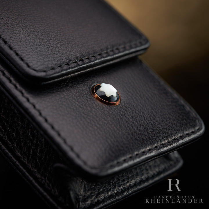 Montblanc 75 Year Anniversary Siena 2 Leather Case Pen Pouch Black ID 75281