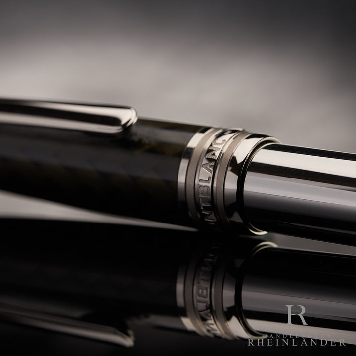 Montblanc Solitaire Carbon Steel Classique No 163 Rollerball Fineliner ID 5833