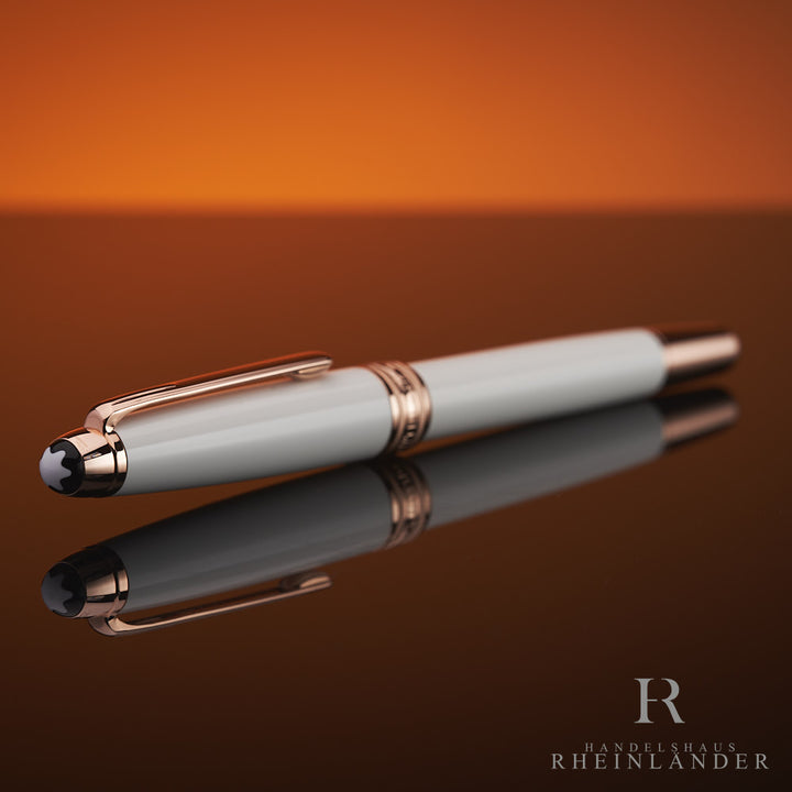 Montblanc White Solitaire Red Gold Singapore Special Edition Rollerball 113324