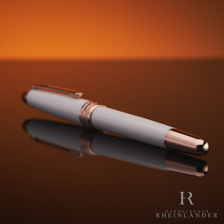 Montblanc White Solitaire Red Gold Singapore Special Edition Rollerball 113324