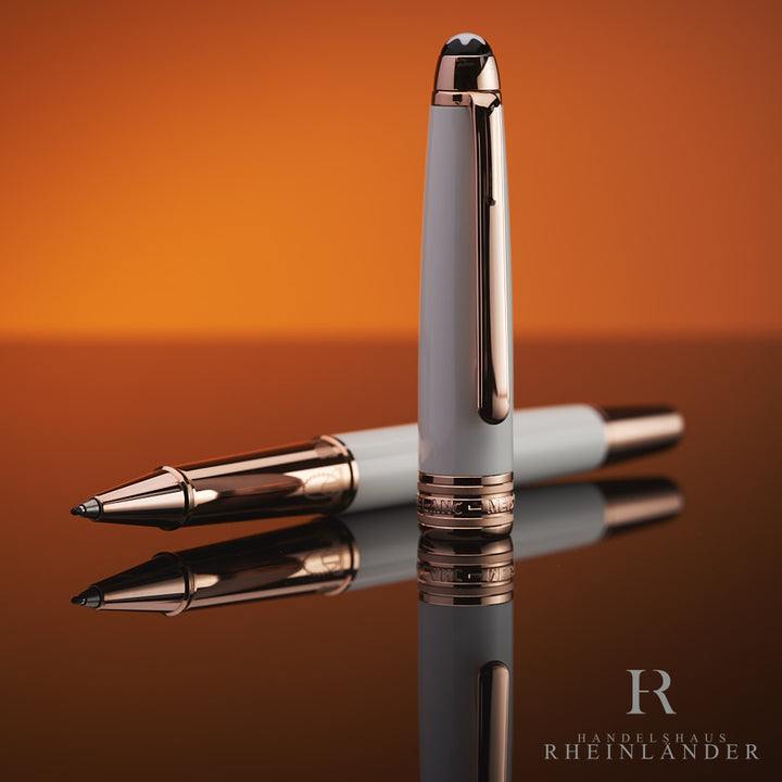 Montblanc White Solitaire Red Gold Singapore Special Edition Rollerball 113324