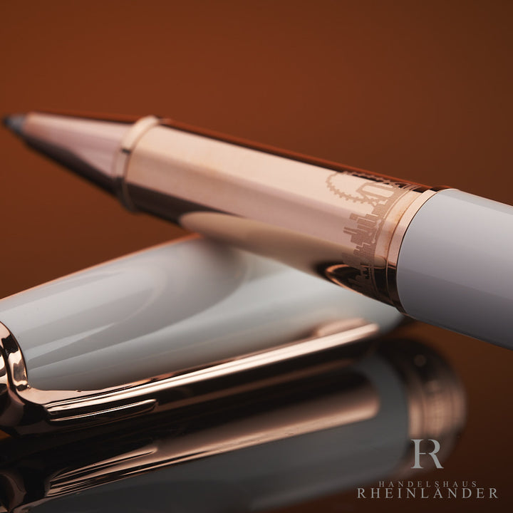 Montblanc White Solitaire Red Gold Singapore Special Edition Rollerball 113324