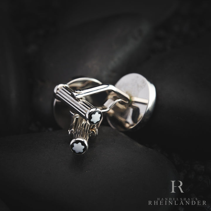 Montblanc Mens Jewelery Elegance Collection Cuff Links Round Stingray 102686