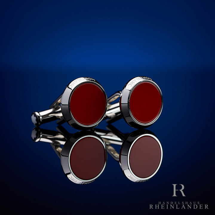 Montblanc Mens Accessories M RED Cufflinks Steel Resin Cufflinks 118880