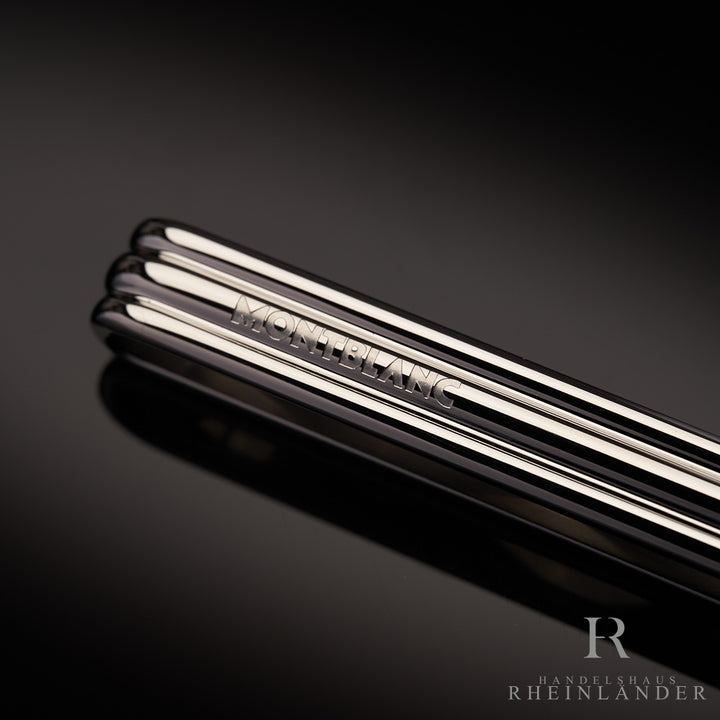 Montblanc Mens Accessories Tie Bar Stainless Steel Facetted Onyx ID 116638 OVP