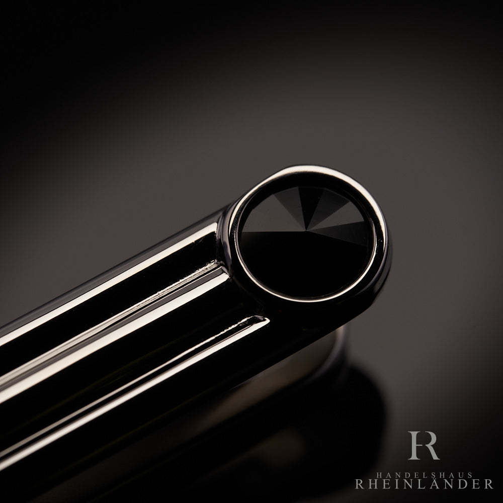 Montblanc Mens Accessories Tie Bar Stainless Steel Facetted Onyx ID 116638 OVP