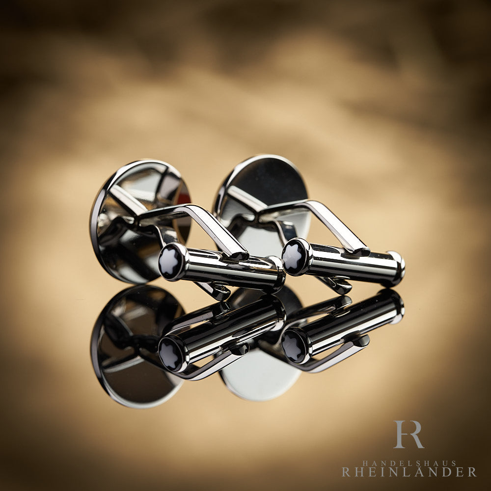 Montblanc Mens Accessories Urban Spirit Cufflinks Stainless Steel Resin 118596
