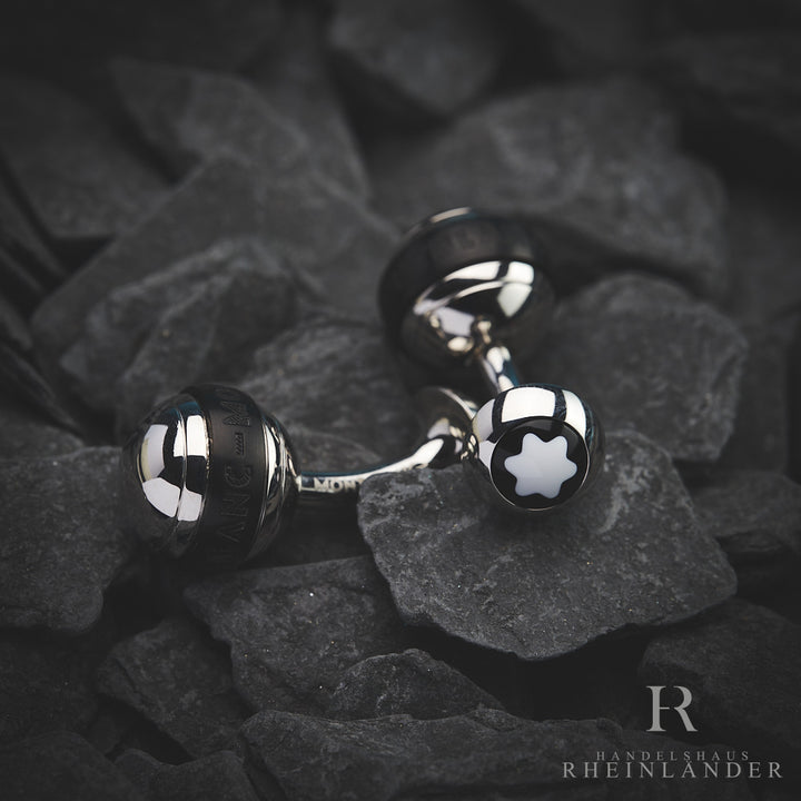 Montblanc Mens Jewelery Classic Collection Cufflinks Stainless Steel PVD 107051
