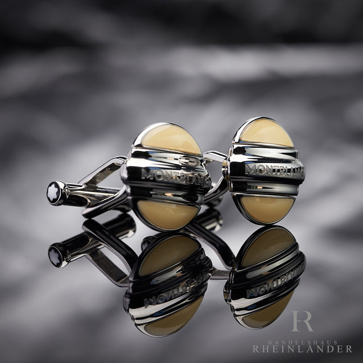 Montblanc Mens Jewelery Contemporary Collection Cufflinks Bicolor Steel 109775