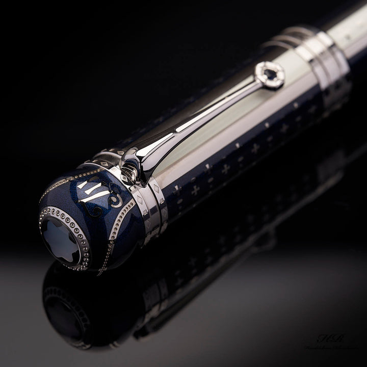 Detailaufnahme der Kappe des Montblanc Joseph Füllers mit Clip und Emblem