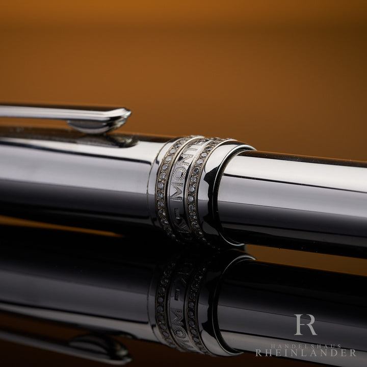 Montblanc Meisterstück Solitaire Royal Steel Classique Ballpoint Pen ID 6118 OVP