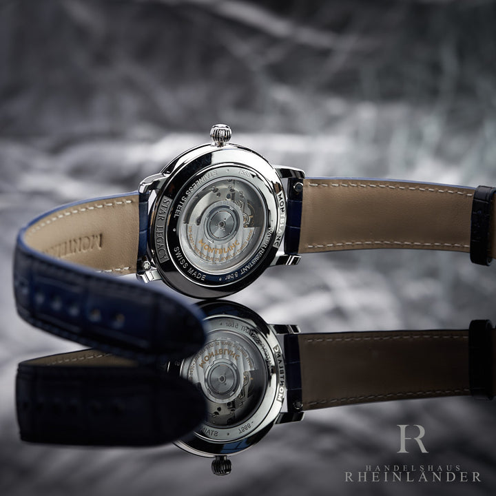 Montblanc Star Legacy Steel Moon Phase 42mm Automatic Blue Watch 130967