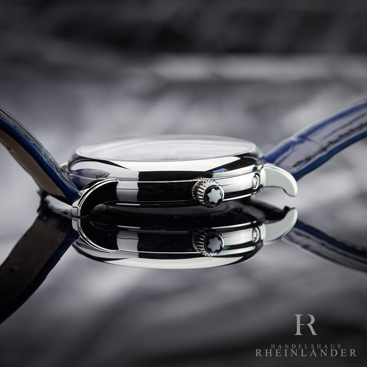 Montblanc Star Legacy Steel Moon Phase 42mm Automatic Blue Watch 130967
