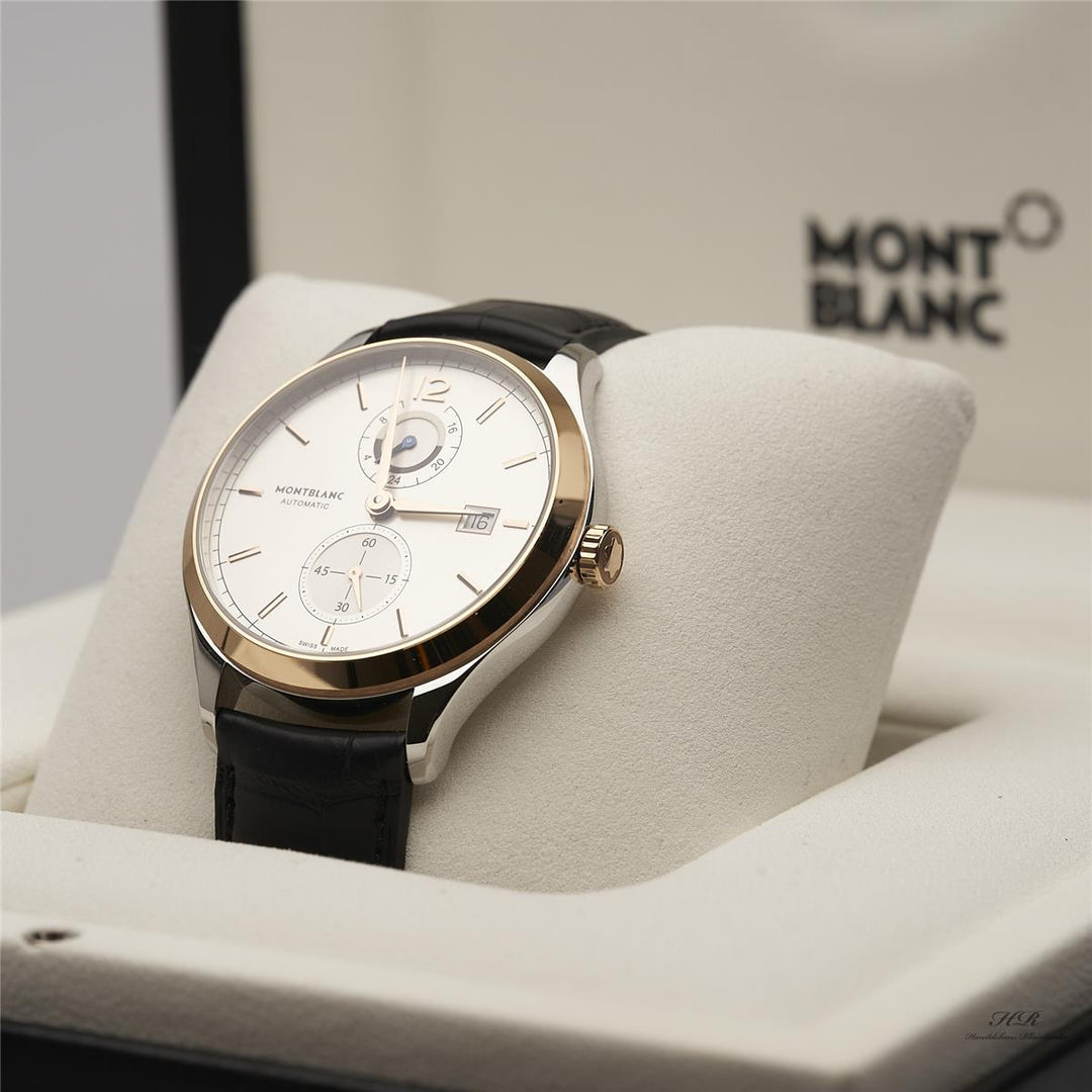 Montblanc Heritage Chronometrie Dual Time Automatikuhr Gold Stahl ID 112541 OVP