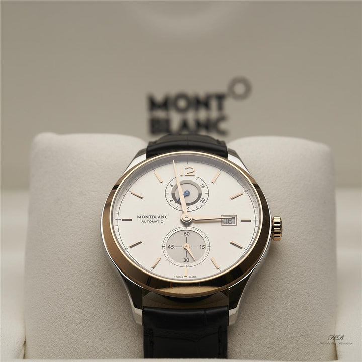 Montblanc Heritage Chronometrie Dual Time Automatikuhr Gold Stahl ID 112541 OVP