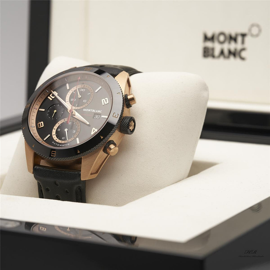 Montblanc Timewalker Chronograph Automatic Red Gold 18K Black Face ID 117051 OVP