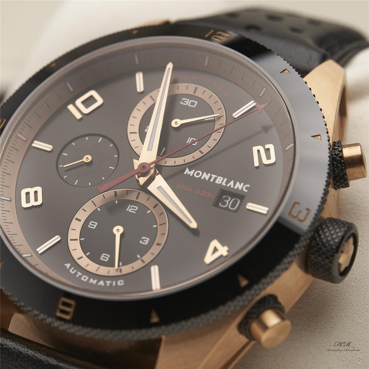 Montblanc Timewalker Chronograph Automatik Red Gold 18K Black Face ID 117051 OVP