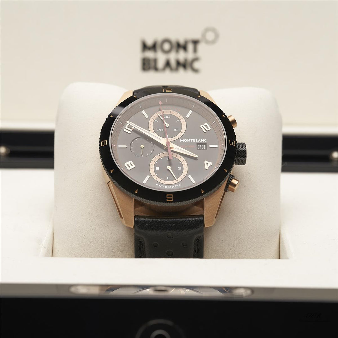 Montblanc Timewalker Chronograph Automatik Red Gold 18K Black Face ID 117051 OVP