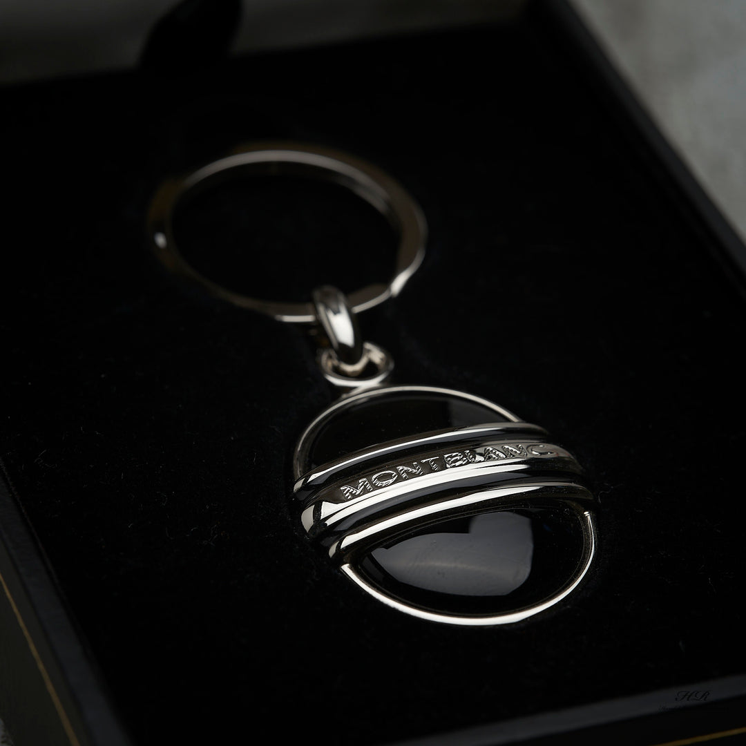 Montblanc Meisterstück Jewellery Onyx Keyring Platinum Line ID 2871